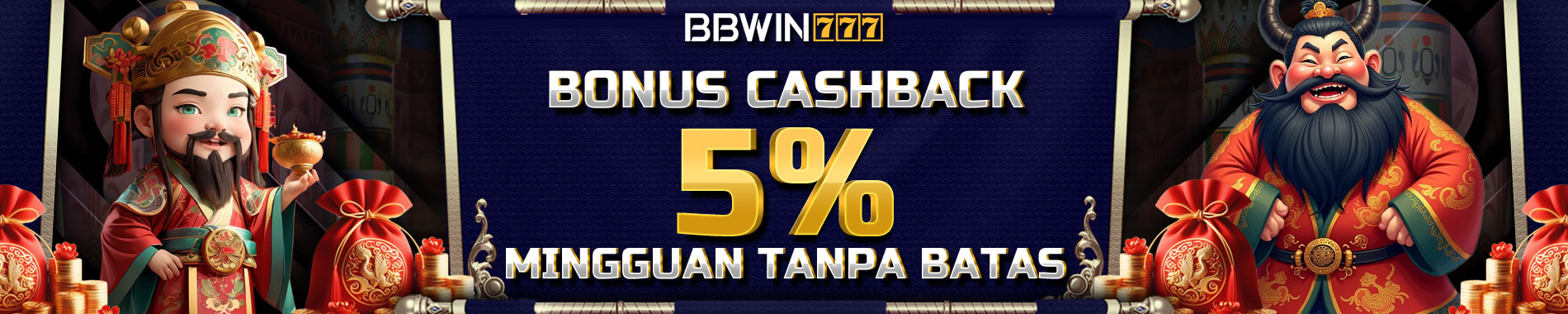 bonus cashback 5% setiap minggu